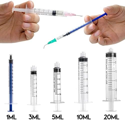 Glue Applicator Syringe with Blunt Tip Needle for Liquid, Ink, Oil, Perfume
