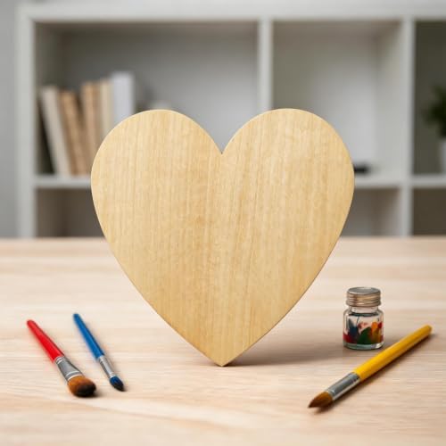 50PCS Wooden Heart, Made of Basswood, 4 Inch Unprocessed Wood Pieces, Natural Star Shaped Wood Blanks, Suitable for DIY Painting, Pyrography, Staining, Carving and Other Crafts, and as Coasters