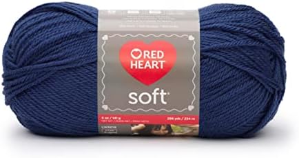 Red Heart Soft Yarn for Crocheting and Knitting, Royal Blue, 3-Pack