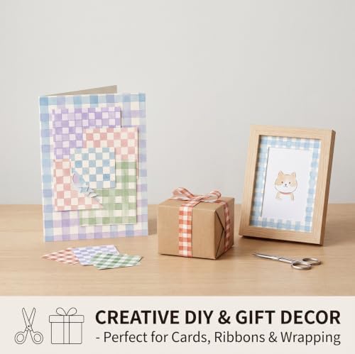30 Sheets Scrapbook Paper Supplies, 7.9x5.5 Inch Inch Single Sided Multiple Grid Patterns Craft Paper for Scrapbook Albums Greeting Cards Gift Tags Photo Books Decor Origami DIY Crafts