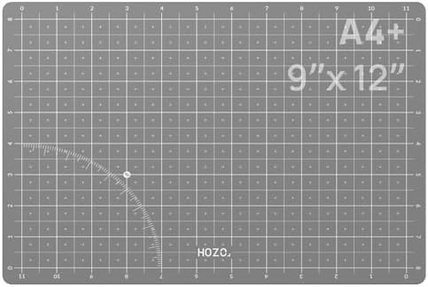 HOZO NanoTech Cutting Mat for Ultrasonic Cutter, 9" x 12" Self-Healing Cutting Mat, Glue-Free Eco Design, Heat-Resistant, Metric & Imperial Scales, Durable for Craft, DIY, 3D Printing & Model Making