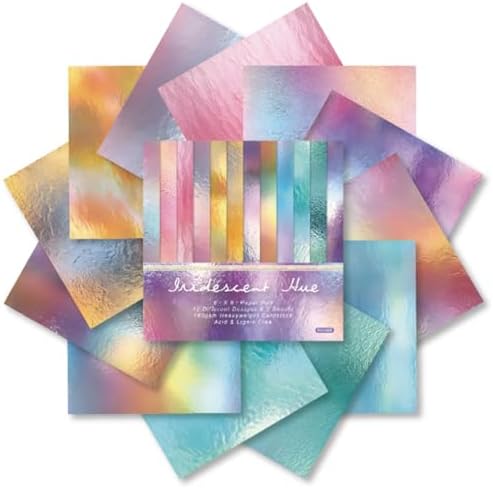 Colorful Macaron Scrapbooking Paper Pad - 24 Sheets 6in Gradient Aesthetic Origami Decor for Collage Decoupage Journals Wrapping Folded Supplies Arts Gift Cardstock DIY Crafts Photo Album