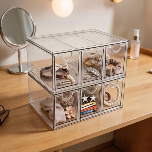Prsildan Tea Bag Organizer K Cup Holder Drawer Coffee Pods Storage, 2 Pack
