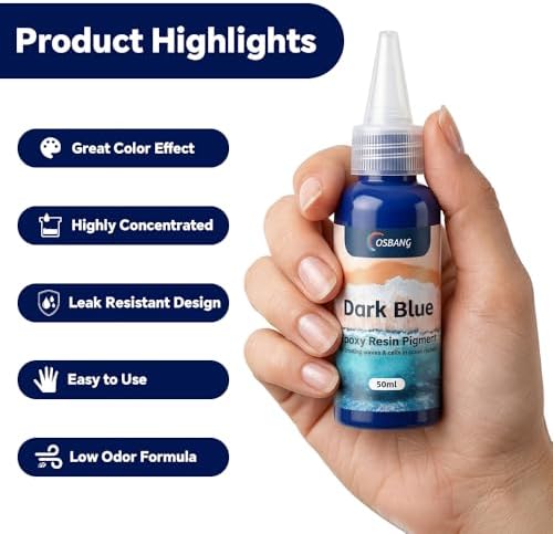 Epoxy Resin Color Pigment Set 4 Colors Highly Concentrated Liquid Resin Dye for Translucent Coloring DIY Art Jewelry Crafts（1.69oz×4）