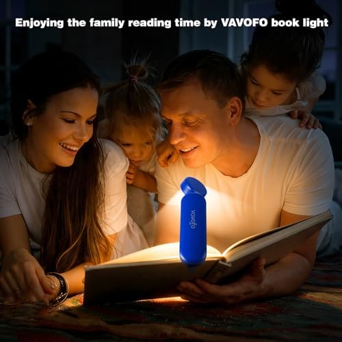 VAVOFO USB Rechargeable Book Light, Bookmark Clip on LED Reading Light