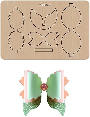 Elegant Bowknot Cutting Dies for DIY Crafts - Wood Board and Alloy Steel Blade Beautiful Bowknot Making Template (Y0302 Wood)