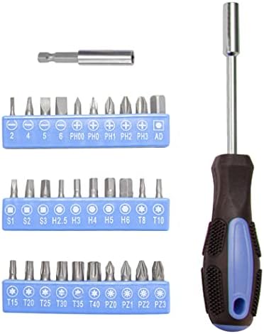 CARTMAN Complete Household Tool Set, Blue Hand Kit With Storage Case | Versatile tool assortment for home repairs, DIY projects, furniture setup, crafting, and daily household fixes in toolbox.
