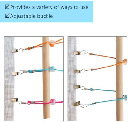 Sexyppl 24pc Cross Stitch Side Clips - Cross-Stitch Fabric Holders, High Elasticity Embroidery Clamps, Adjustable Fabric Fastening Clip