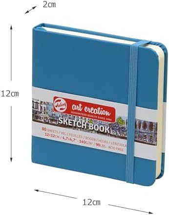 Talens Art Creation Sketchbook, Lake Blue, 80 Sheets, 4.7 x 4.7 in