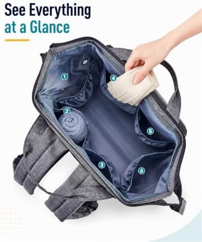 HOMEST Crochet Bag Organizer for Yarn Storage, Knitting Bag and Accessories