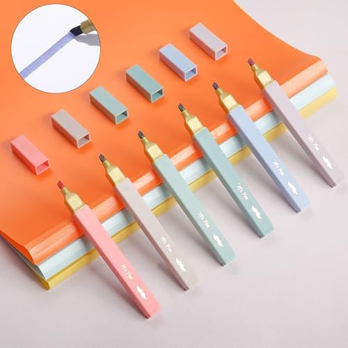 Mr. Pen- Aesthetic Highlighters No Bleed, 6 Pack, Assorted Colors
