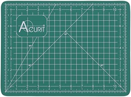 Acurit Self-Healing Cutting Mats - Self-Healing Craft Mats for Cutting, Measurements, Studios, Design, & More! - [Green - 9x12"]