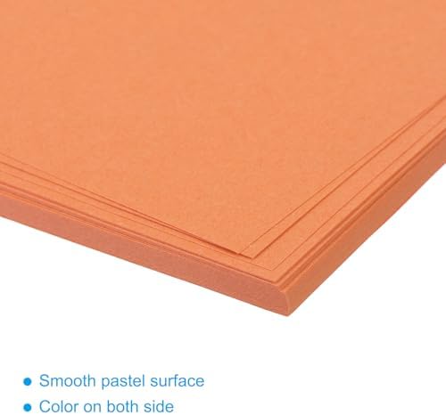 MECCANIXITY 50 Sheet Origami Paper Double Sided Dark Orange 2.5x2.5 Inch Square Sheet for Art Craft Project, Beginners, Gift Decoration