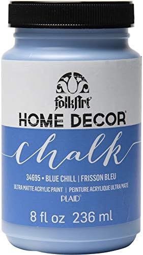 FolkArt Home Décor Chalk Finish Acrylic Paint, 8oz, 8 ounce, Blue Chill