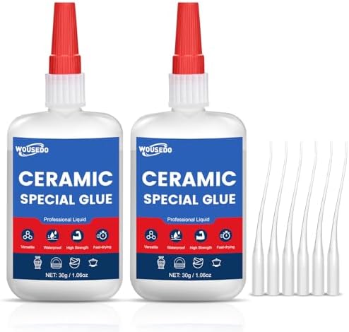 Ceramic Glue 2 X 30g, Waterproof & High-Strength Instant Adhesive