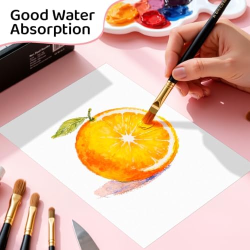 128 Sheets Watercolor Paper 5x7, 140lb/300gsm Cold Press Watercolor Paper