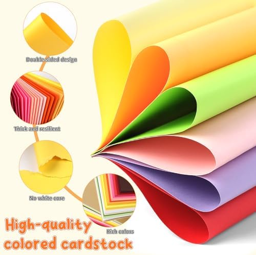 105 Sheets 8.5" X 11" Colored Cardstock 35 Assorted Cardstock Paper