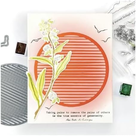 Scrapbooking Die-Cuts, Layer Frame Net Set Metal Cutting Dies for Card Making, Paper Craft Template, Background Embossing Stencils, DIY Album Décor (Circular Stripe Frame-10x10cm)
