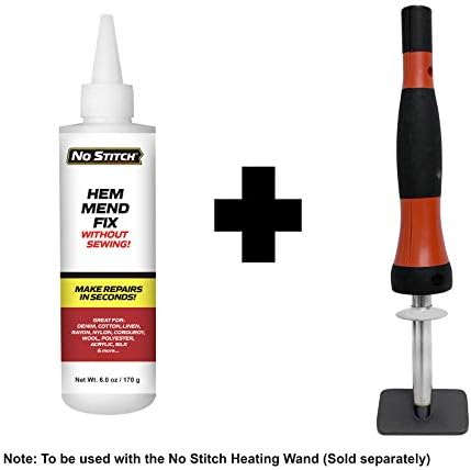 Powdered Glue Replacement 6 Ounces / 170 Grams for No Stitch Instant Fabric Repair Stichless Sewing Solution Great for Denim Cotton Linen & More As Seen On TV 1 Count