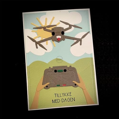 Patchwork Drones Metal Cutting Dies for Card Making