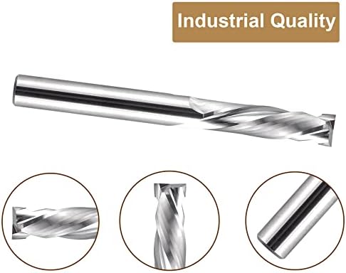 SpeTool Compression Router Bit UP&Down Cut 1/10 inch UP Cutting 1/4 inch Cutting Diameter for Woodwork Edge Trimming CNC Router Engraving Carving Tools