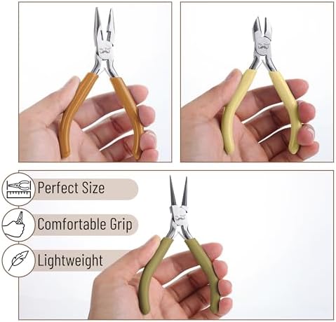 Mr. Pen- Pliers for Jewelry Making, 3 Pack, Chain Nose