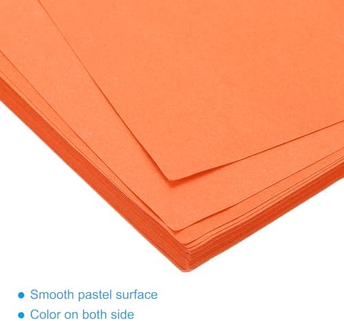 MECCANIXITY 50 Sheet Origami Paper Double Sided Cream Orange 11.7 x 8.3 Inch Square Sheet for Art Craft Project, Beginners, Gifts Decor
