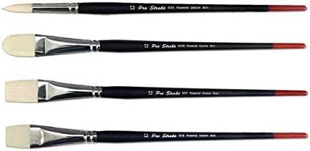Creative Mark Powercryl Ultimate Acrylic Paint Brushes - Explorer Set of 5, Artist Paint Brushes, 3 Diameters of Synthetic Hair Filament, Fine Control of Heavy Acrylics, Water Soluble Oils, and More