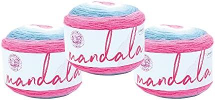 Lion Brand Yarn, Mandala DK Crochet Yarn, Unicorn, Multicolor, 3 Pack