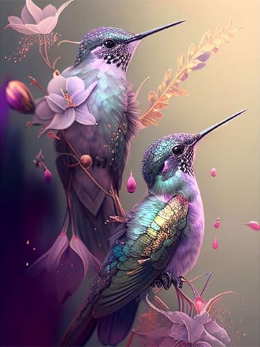 APTDYIGL 5D Hummingbird Diamond Painting Kits for Adults Beginner 12X16inch
