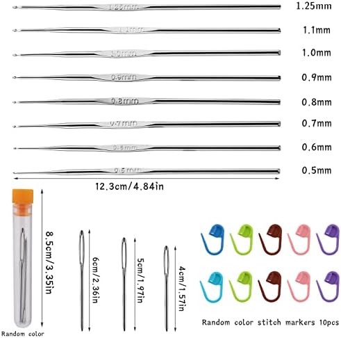 22 Pcs Crochet Hooks Set, Ergonomic Lace Crochet Hook Knitting Needles