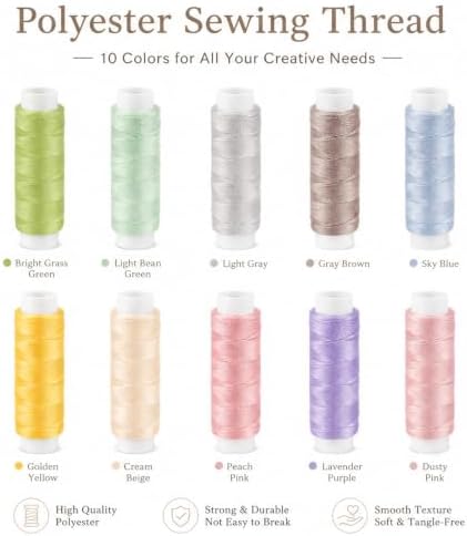 Polyester Sewing Thread 110 Yards Each 10 Colors Assorted Threads
