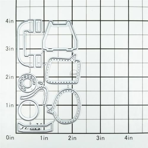 Patchwork Telephone Metal Cutting Dies for Card Making