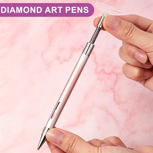 NOOEPC Diamond Art Pens, Diamond Art Kits for Adults Refillable Wax Pen Diamond Painting Pen with Correction Plate for Drill Bead Dot Pens for Art Craft Nail