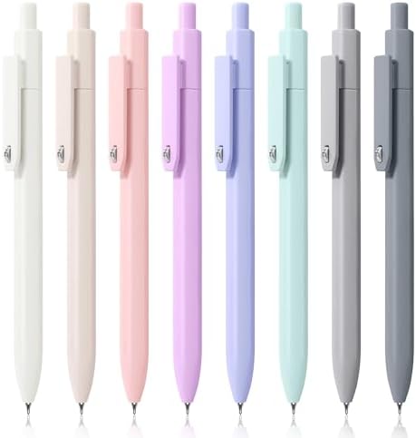 Vitoler Pens, 8 Pack 0.5mm Fine Point Cute Gel Pens with Fidget Quick Dry