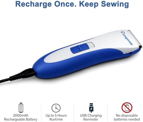 CUNGMAT Electric Stitch Remover Kit, Storage Case, 2 Blades, Rechargeable
