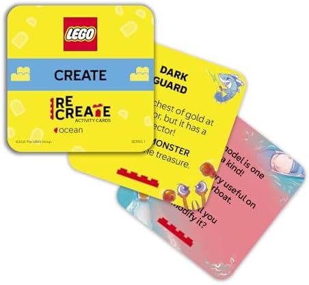 LEGO Recreate Activity Cards – Ocean | Imaginative Building Game with 30+ Activity Cards & 25 LEGO Elements | Ages 6+ | Screen-Free Creativity