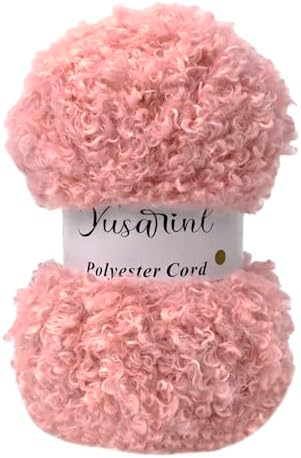 (32 Colors Available) Yusarinl Teddy Bear Yarn,Fuzzy Yarn for Crochet Polyester Plush Fur for Crafts Fluffy Fuzzy for Knitting(3.35 oz, 40 yds)-Ruddy Pink