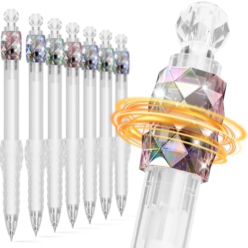 8 Pack Gel Pens - 0.7mm Fidget Rotating Black Ink, No Smudge