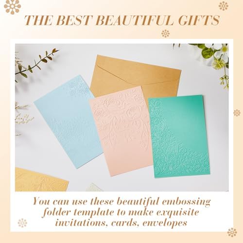 8 Pcs Geiseralie Embossing Folders for Card Making,Summer Style