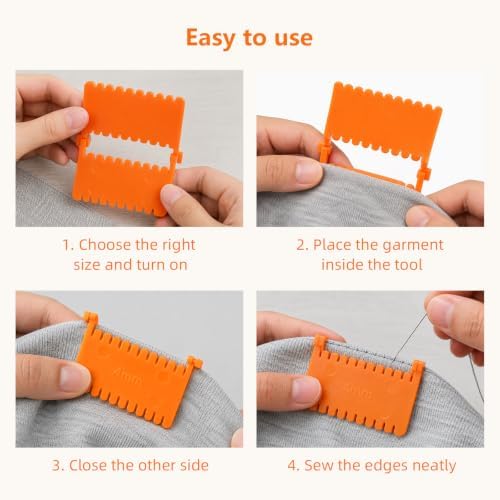 4Pcs Clip-On Sewing Ruler Set – 1.5mm/2mm/3mm/4mm for Edge Stitch Lock
