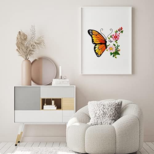 Louise Maelys Floral Butterfly Embroidery Kit for Beginners Nature Craft