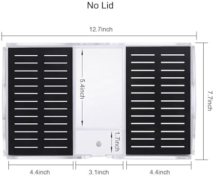 Acrylic Working Tray for Cross Stitch and Embroidery Supplies, Embroidery Floss Bobbins Organizer Tray with Magnetic Needle Holder and Tools Storage