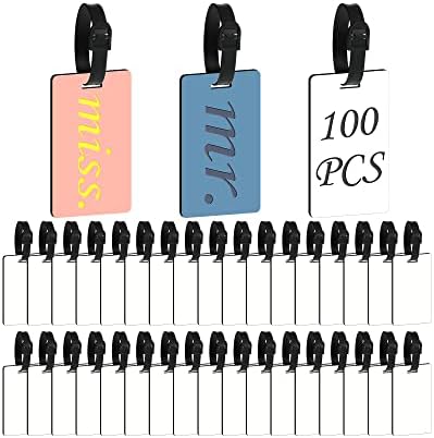 Frienda Sublimation Luggage Tag Blanks White MDF with Strap