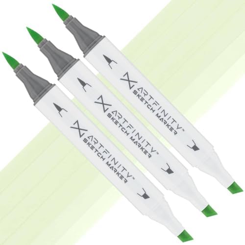 Artfinity Sketch Markers - Set of 3 - Venom G5-1, Vibrant, Professional, Dye-Based Alcohol Markers for Artists, Drawing, Travel, & More