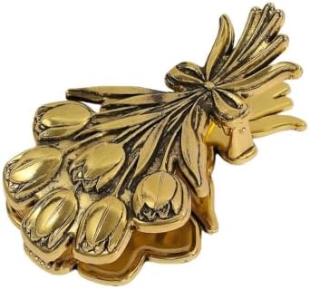 Vintage Plant Metal Bookmark Clips - Tree of Life/Tulip/Ginkgo Leaf Journal Clips, Traveler's Notebook Accessories, an Ideal Gift for Book Lovers and journaling Enthusiasts (Tulip Style B)