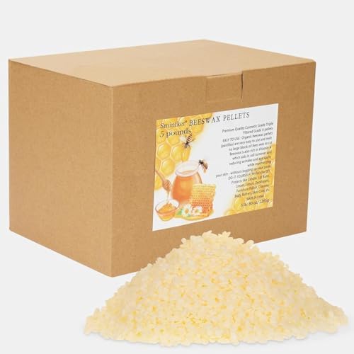 5LB Beeswax Pellets Beeswax for Candle Making Beeswax Pellets for Skin Beeswax Beads Beeswax Bulk Beeswax for DIY Making and Craft Project