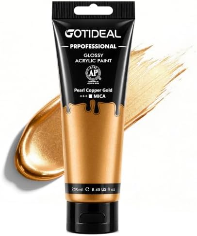 GOTIDEAL Copper Gold Acrylic Paint, 8.45oz/250ml, Bronze Paint