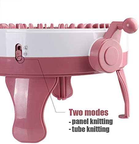 SENTRO 48 Needles Knitting Machine with Electric Adapter, Smart Weaving Loom Round Spinning Crochet Knitting Machines with Row Counter and Crank Handle Adapter Hex Steel Bit for Automatic Knit