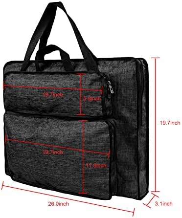 Students' Water-Resistant Portfolio Tote for Art Supplies - 8K Drawing Board Carry Shoulder Bag - Durable Portfolio Case
